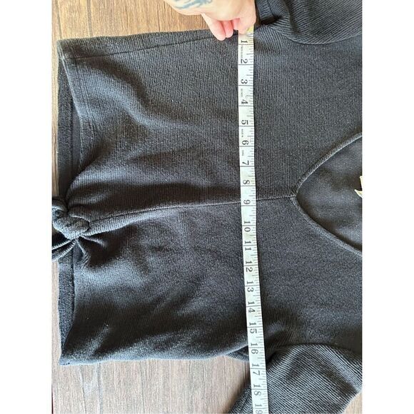 Texture and Thread x Madewell Black 3/4 Sleeve Tie Front Blouse Size XS - Picture 11 of 13